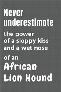 Never underestimate the power of a sloppy kiss and a wet nose of an African Lion Hound