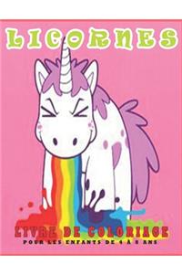Licornes Livre de Coloriage Pour les Enfants de 4 à 8 Ans