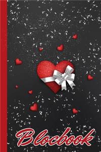 Blocbook Love 120 Pages 15cm-22cm Couleur Black White and Red