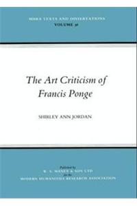 Art Criticism of Francis Ponge