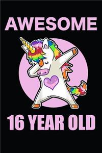 16th Birthday Dabbing Unicorn