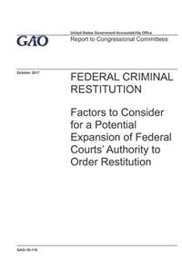 Federal Criminal Restitution