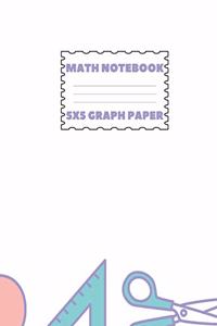 Math Notebook 5x5 Graph Paper