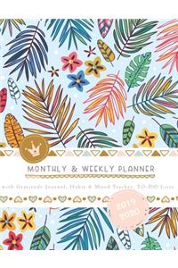 Monthly & Weekly Planner 2019 - 2020 with Gratitude Journal, Habit & Mood Tracker, TO-DO Lists