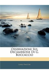 Osservazioni Sul Decamerone Di G. Boccaccio