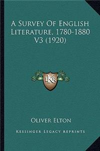 Survey of English Literature, 1780-1880 V3 (1920)