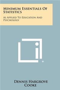 Minimum Essentials of Statistics