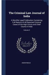 The Criminal Law Journal of India