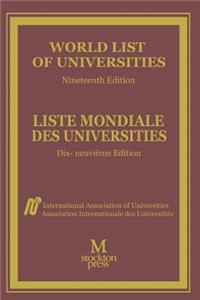 World List of Universities / Liste Mondiale des Universites