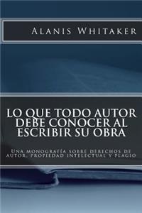 Lo que todo autor debe conocer al escribir su obra