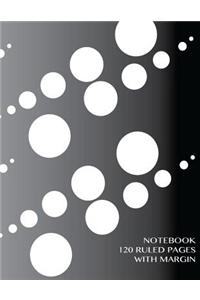 Notebook 120 ruled pages with margin