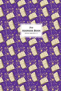 Large Address Book - Office/Desk 8.5 X 11: Books on Purple