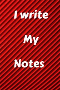 I write my note