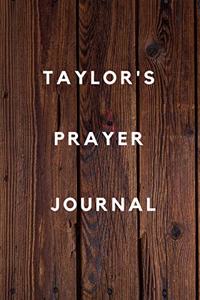 Taylor's Prayer Journal