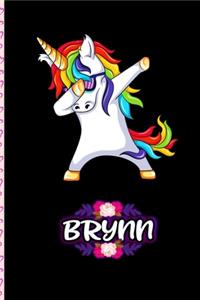 Brynn - Dabbing Unicorn personalized named Notebook