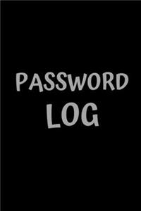 Password Log Book - Minimalist Black Onyx Password Book, internet organizer, Website / App Password Notebook.