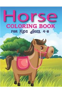 Horse Coloring Book for Kids Ages 4-8
