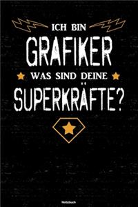 Ich bin Grafiker was sind deine Superkräfte? Notizbuch