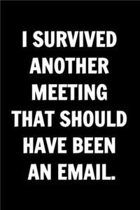 Funny Journals For Women Coworkers - I Survived Another Meeting That Should Have Been An Email