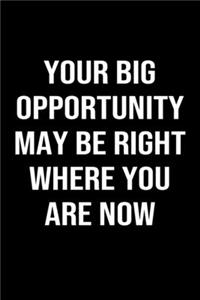 Your Big Opportunity May Be Right Where You Are Now