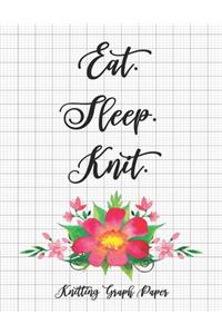 Eat. Sleep. Knit. Knitting Graph Paper