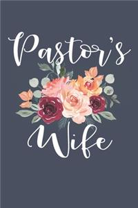 Pastor's Wife: Blank Lined Notebook - Pretty Watercolor Flowers