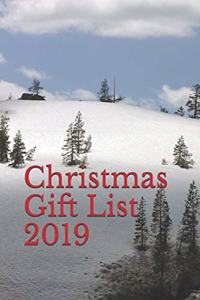 Christmas Gift List 2019
