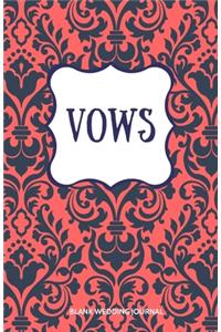 Vows Small Size Blank Journal-Wedding Vow Keepsake-5.5