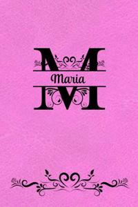Split Letter Personalized Name Journal - Maria