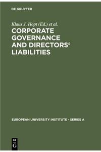 Corporate Governance and Directors' Liabilities
