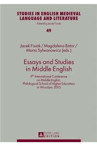 Essays and Studies in Middle English