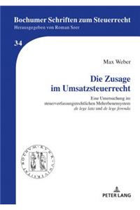 Die Zusage im Umsatzsteuerrecht