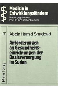 Anforderungen an Gesundheitseinrichtungen der Basisversorgung im Sudan