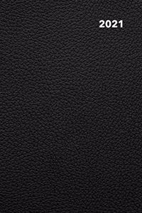 2021 Planner Black Leather Print