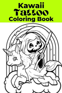 Kawaii Tattoo Coloring Book