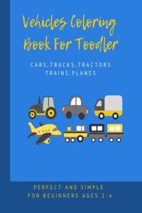 vehicles coloring book for toddler