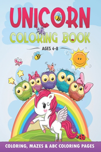 Unicorn Coloring Book Ages 4-8