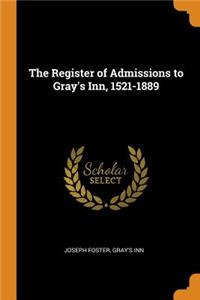 The Register of Admissions to Gray's Inn, 1521-1889