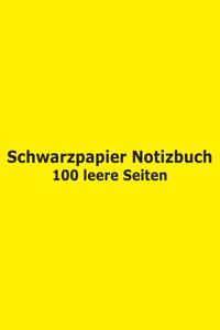 Schwarzpapier Notizbuch - 100 leere Seiten