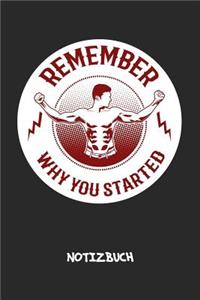Remember Why You Started NOTIZBUCH