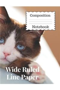 Wide Ruled Line Paper Composition Notebook 120 Pages