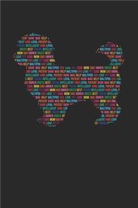 Maltipoo Journal - Maltipoo Notebook 'Word Cloud' - Gift for Maltipoo Lovers