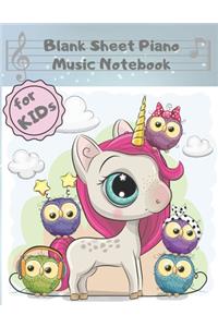 Blank Sheet Piano Music Notebook Kids