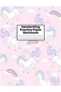Handwriting Practice Paper Workbook