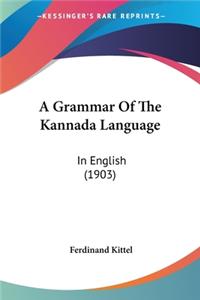 Grammar Of The Kannada Language