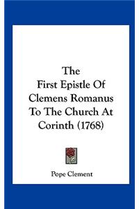 The First Epistle of Clemens Romanus to the Church at Corinth (1768)