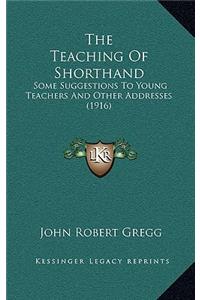 Teaching Of Shorthand