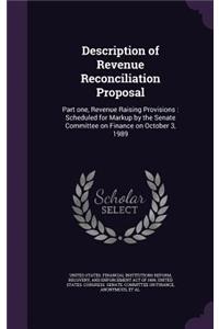 Description of Revenue Reconciliation Proposal