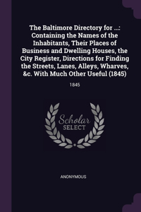 The Baltimore Directory for ...