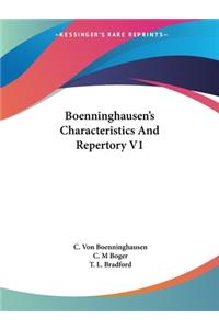 Boenninghausen's Characteristics And Repertory V1
